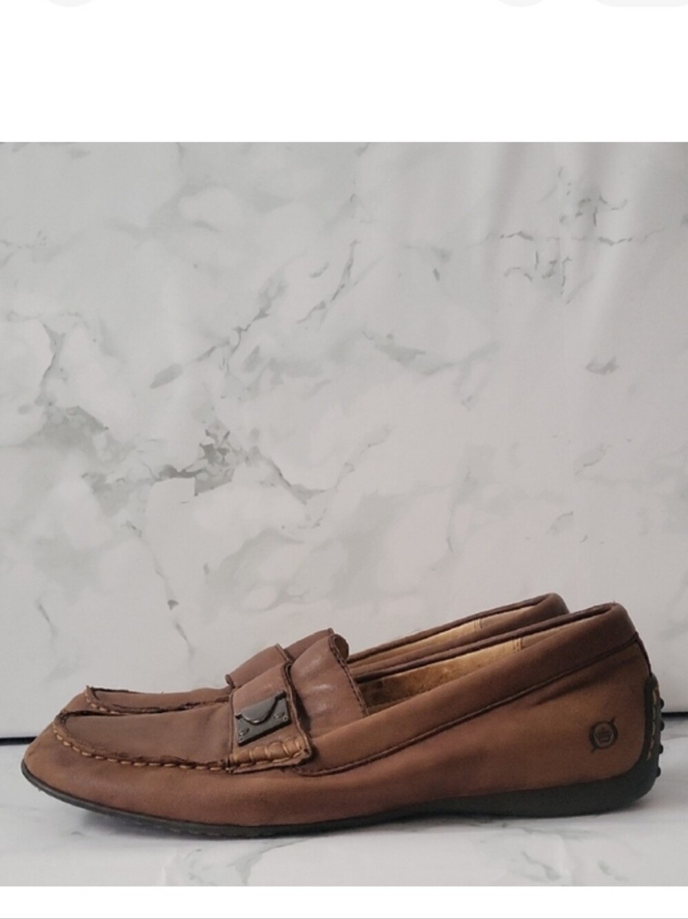 Born Brown Leather Loafers Shoes